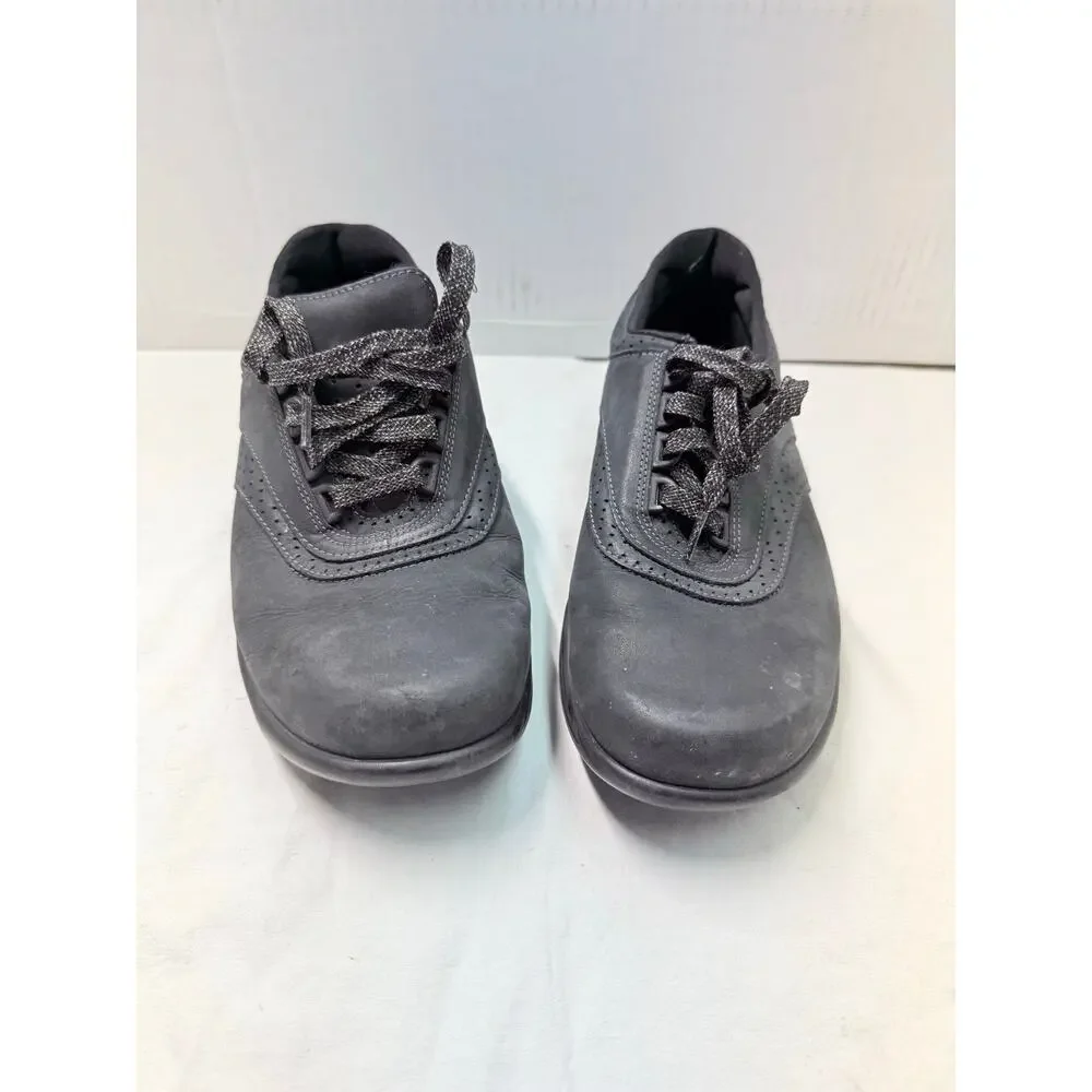 SAS  Walk Easy Nero Black Suede Shoes Womens Size 9W SMADE IN USA - Picture 11 of 12